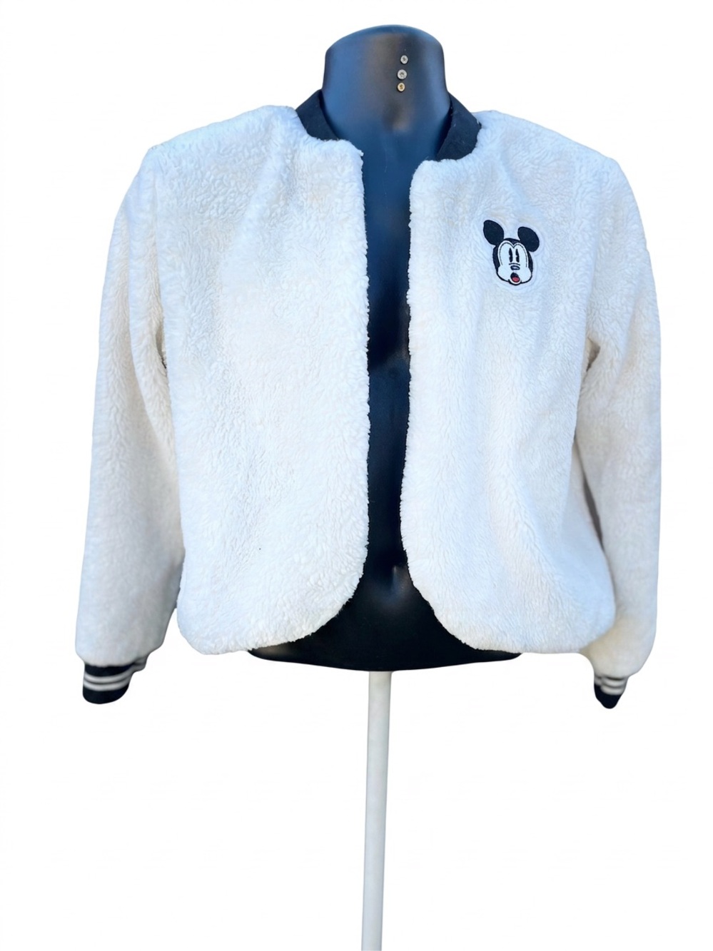 Disney Cream Sherpa Jacket with Black Trim